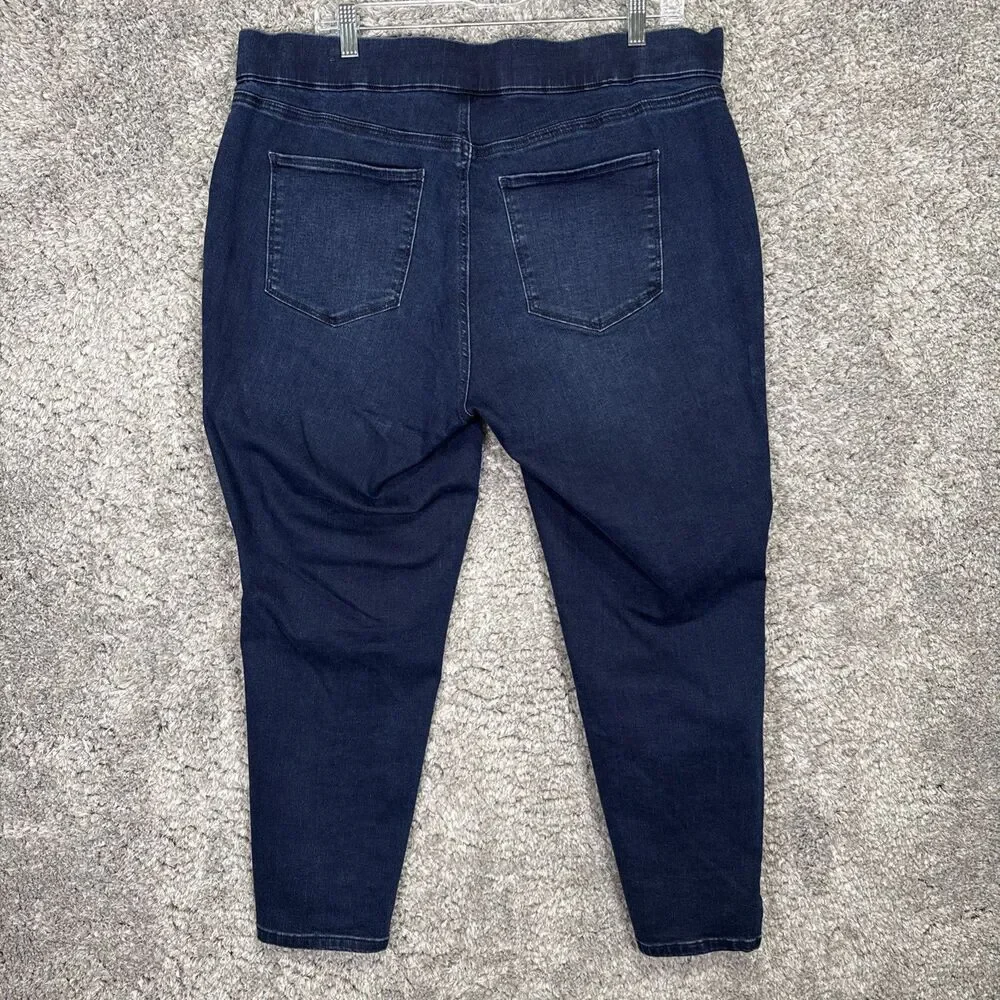 Talbots Flawless Pull On Jegging Dark Wash 18WP Stretch Soft Denim - Picture 6 of 14